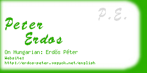 peter erdos business card